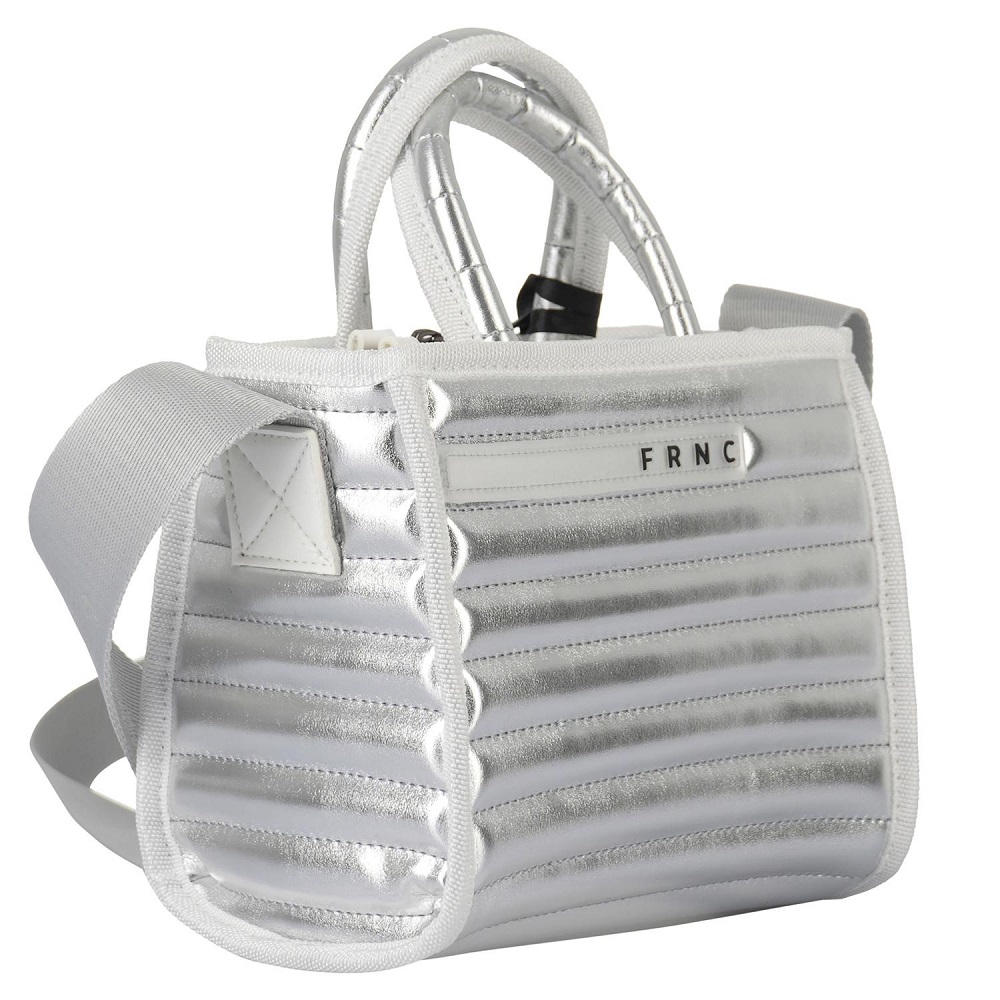 Γυναικεία τσάντα crossbody,χιαστί,ώμου σε ασημί χρώμα FRNC 4630 SLV Collection SS2025