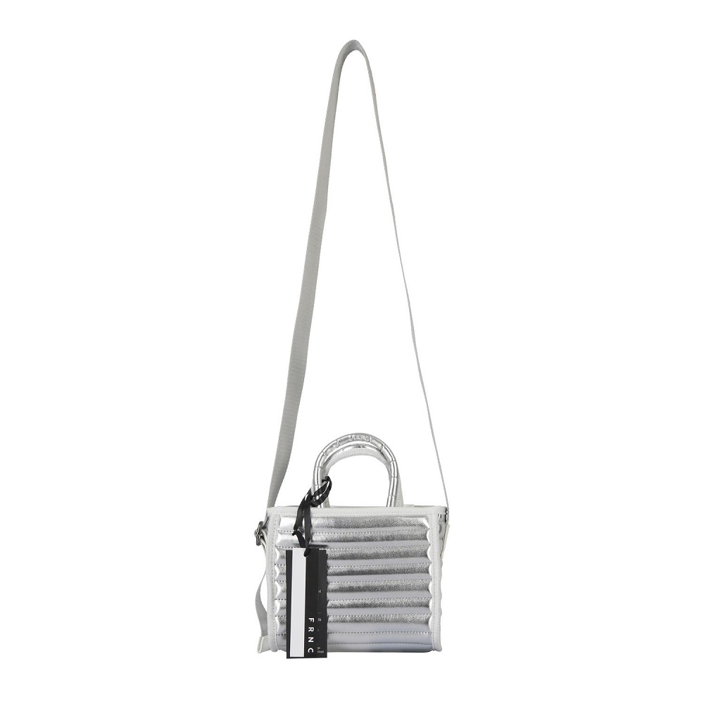 Γυναικεία τσάντα crossbody,χιαστί,ώμου σε ασημί χρώμα FRNC 4630 SLV Collection SS2025