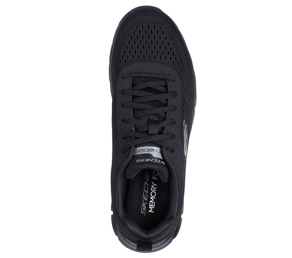 Ανδρικό sneaker  σε μαύρο χρώμα SKECHERS Track - Leshur 232758-BBK Collection SS2025