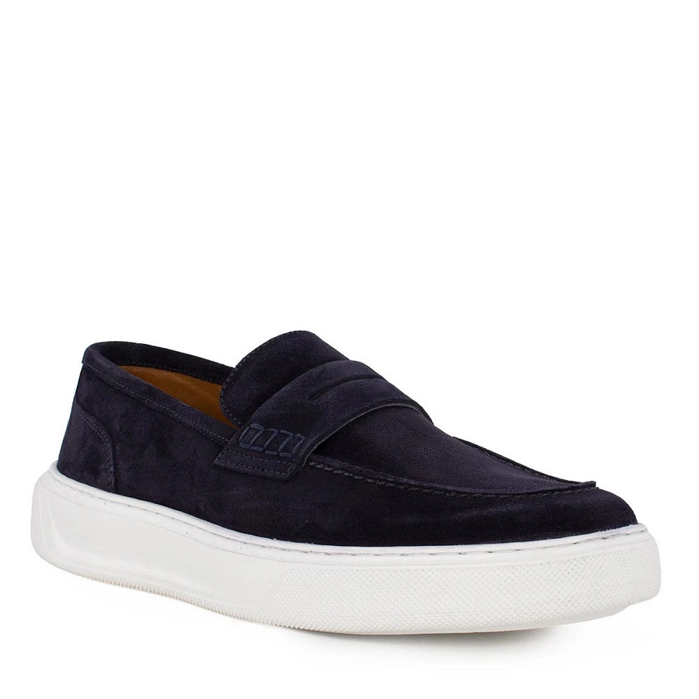 Ανρδικό loafer σε μπλέ δέρμα Renato Garini  U562V3162054