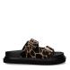 Γυναικείο δερμάτινο Flat  σε μαύρο/giraffe χρώμα EXE  U403R23228C6-0