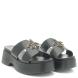 Γυναικείο Flatform σε μαύορ χρώμα Adams Shoes  1-907-25008-27  Collection SS2025-1