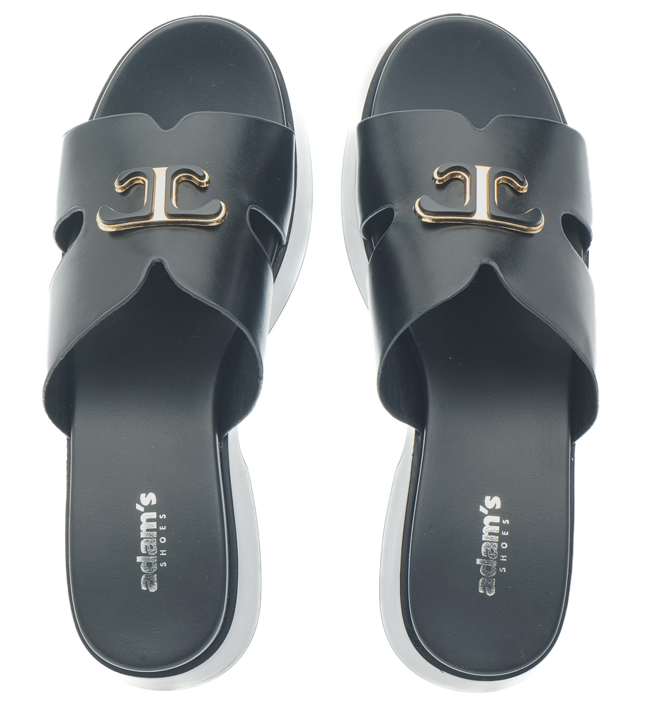 Γυναικείο Flatform σε μαύορ χρώμα Adams Shoes  1-907-25008-27  Collection SS2025
