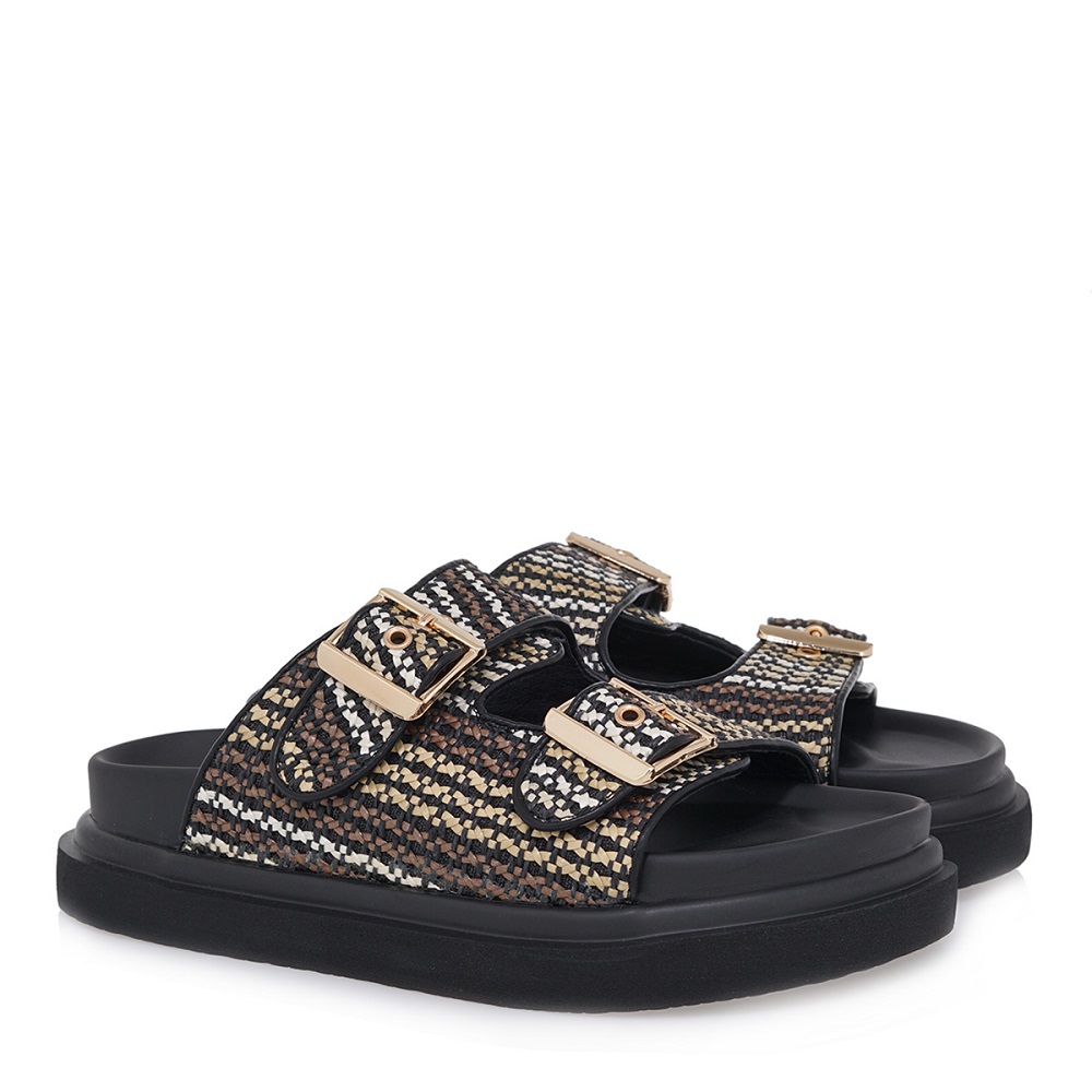 Γυναικείο Flatform σε μαύρο/μπέζ χρώμα EXE  U403R232298S  Collection SS2025