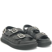 Γυναικείο flatform πέδιλο σε μαύρο χρώμα EXE  U403R5352H23  Collection SS2025 2