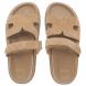 Γυναικείο Flatform δερμάτινο σανδάλι μπέζ suede  EXE U403R340238Z Collection SS2025-2