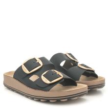 Γυναικείο ανατομικό δερμάτινο σανδάλι Fantasy Sandals S310 DΕSΡΟΙΝΑ NEW BLACK SS2025 2