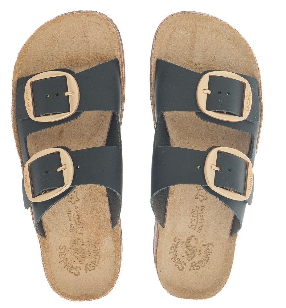 Γυναικείο ανατομικό δερμάτινο σανδάλι Fantasy Sandals S310 DΕSΡΟΙΝΑ NEW BLACK SS2025