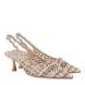 Slingback γόβα σε off white χρώμα EXE  U470085131L4 Collection SS2025-1