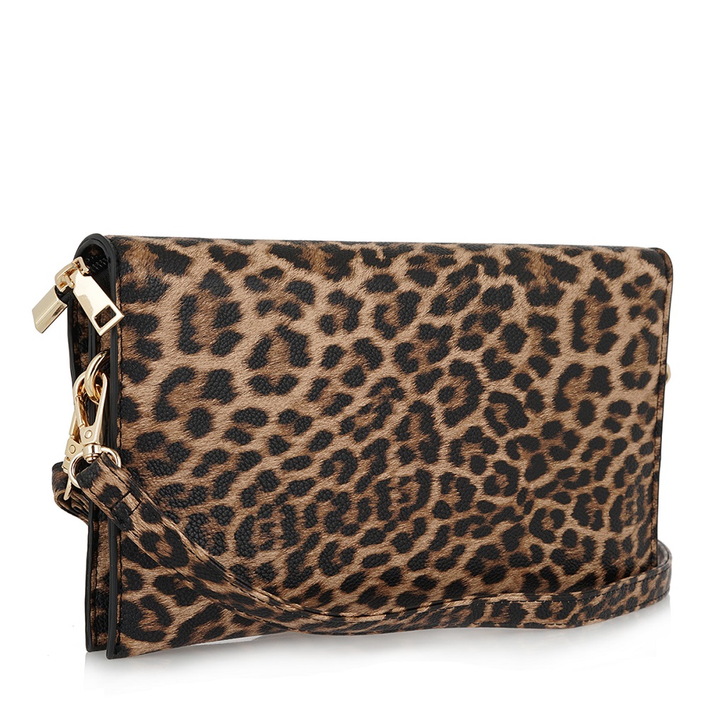 Τσάντα envelope σε λεοπάρ χρώμα Lara Conte Madrid  U670031395Β5 Collection SS2025