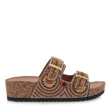 Γυναικείο σανδάλι σε ταμπά χρώμα EXE  U477Β1142Ζ26  Collection SS2025