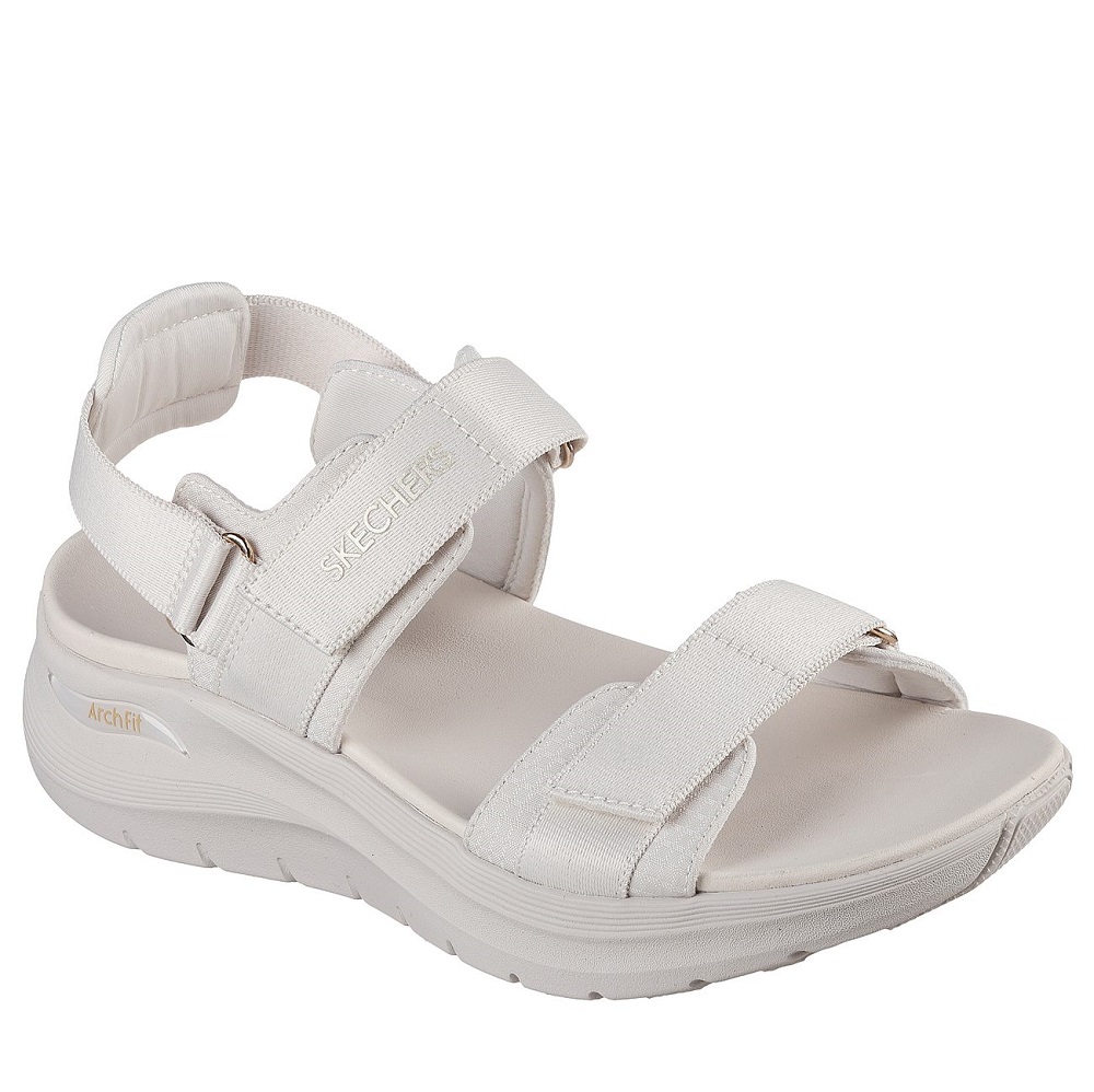 Γυναικείο πέδιλο σε Off white χρώμα Skechers Arch fit 2.0 Go-Getter  119465-OFWT