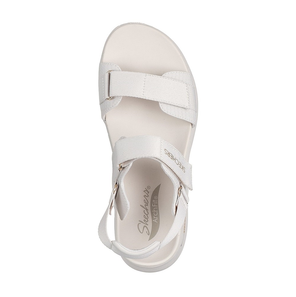 Γυναικείο πέδιλο σε Off white χρώμα Skechers Arch fit 2.0 Go-Getter  119465-OFWT