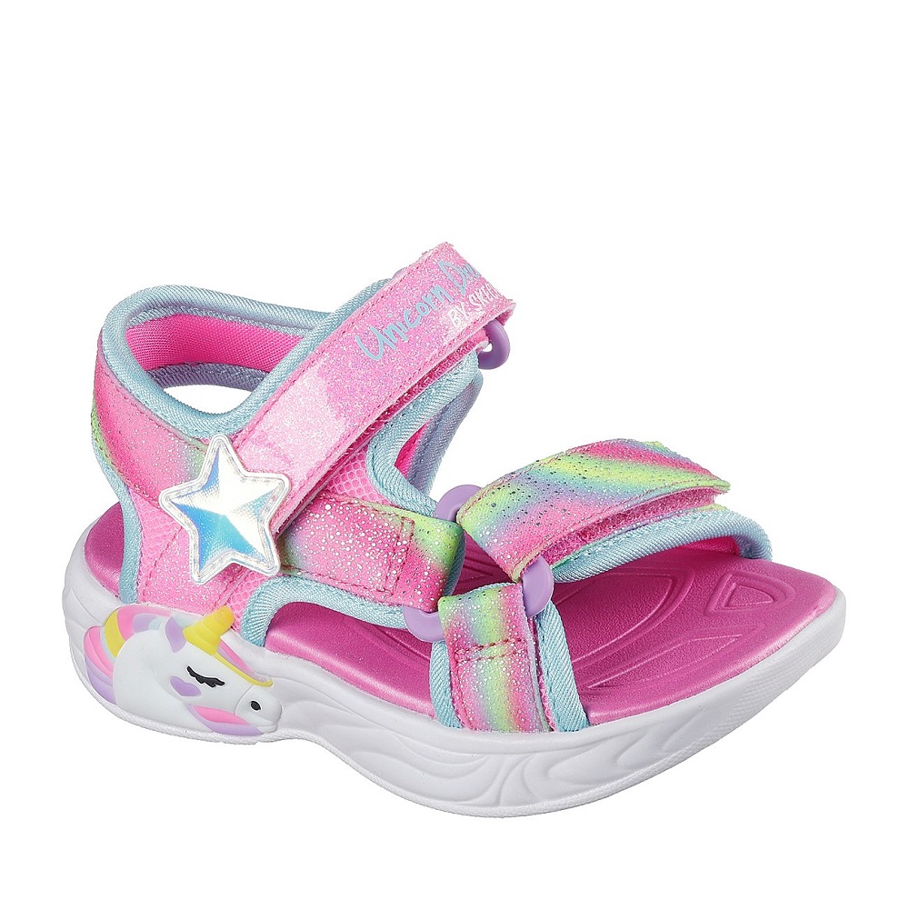 Πέδιλο για κορίτσι με φωτάκια μονόκερος Skechers  303107Ν-ΡΚΜΤ