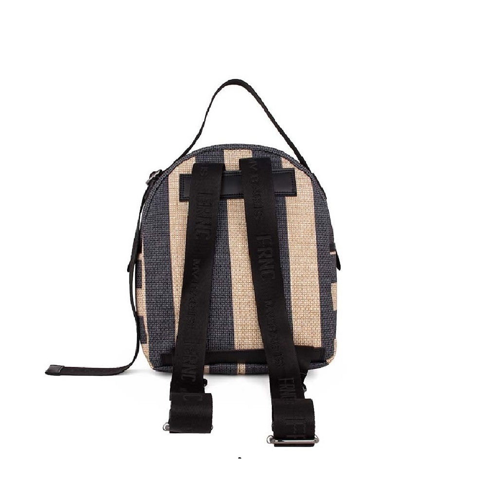 FRNC Γυναικεία Τσάντα Tessuto Stampato Biege/Black 5307 BLK  Collection SS2025
