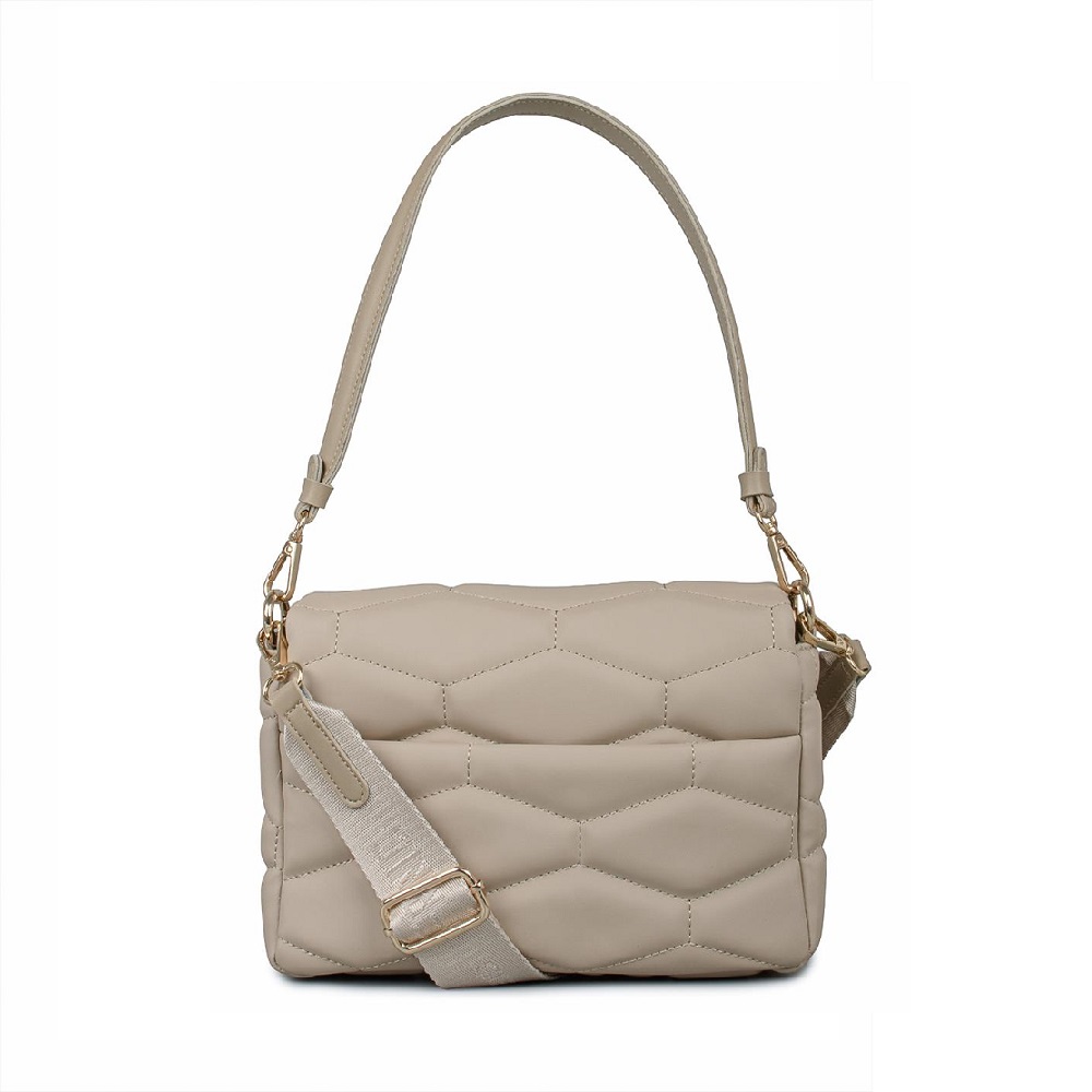 Γυναικεία Τσάντα Ώμου σε μπέζ χρώμα FRNC  4974 ΒG Collection SS2025