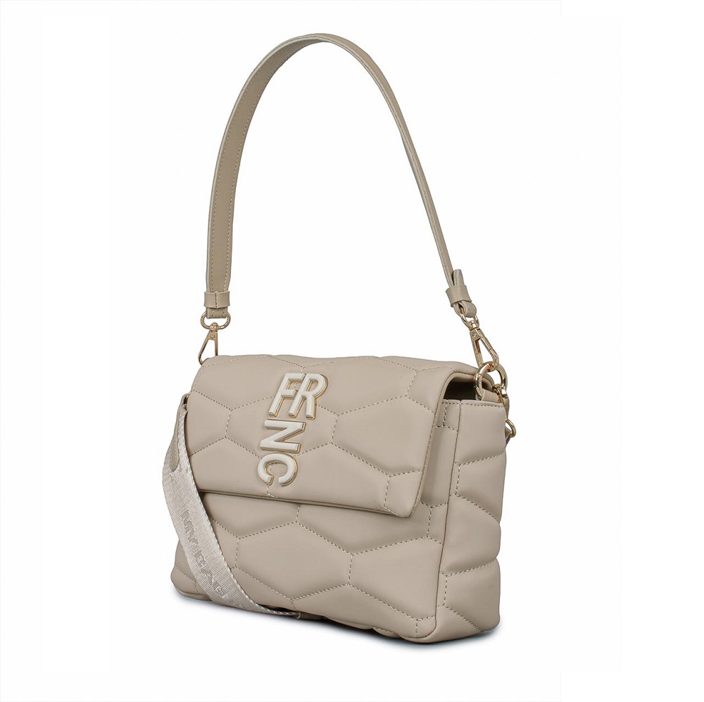 Γυναικεία Τσάντα Ώμου σε μπέζ χρώμα FRNC  4974 ΒG Collection SS2025
