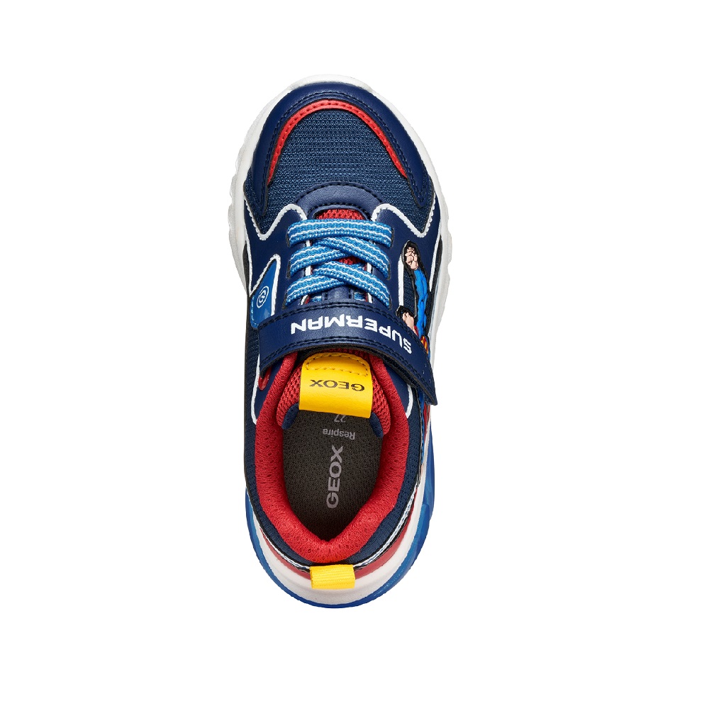 Sneaker  για αγόρι με φωτάκια  Superman Geox J56LΒD 05411 C0200 Collection FW 2025