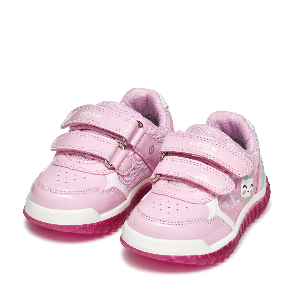 Sneaker για κορίτσι σε ροζ χρώμα με φωτάκια Geox  Β5661Α 002ΑS C8004  Collection FW 2025