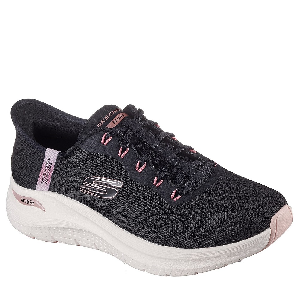 Skechers Arch Fit 2.0 Easy Chic Γυναικειο Παπουτσι Μαύρο 150066-BKRG Collection FW2025
