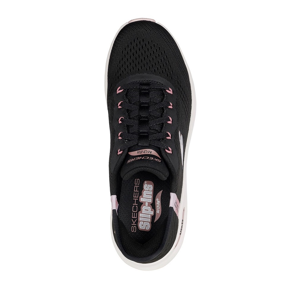 Skechers Arch Fit 2.0 Easy Chic Γυναικειο Παπουτσι Μαύρο 150066-BKRG Collection FW2025