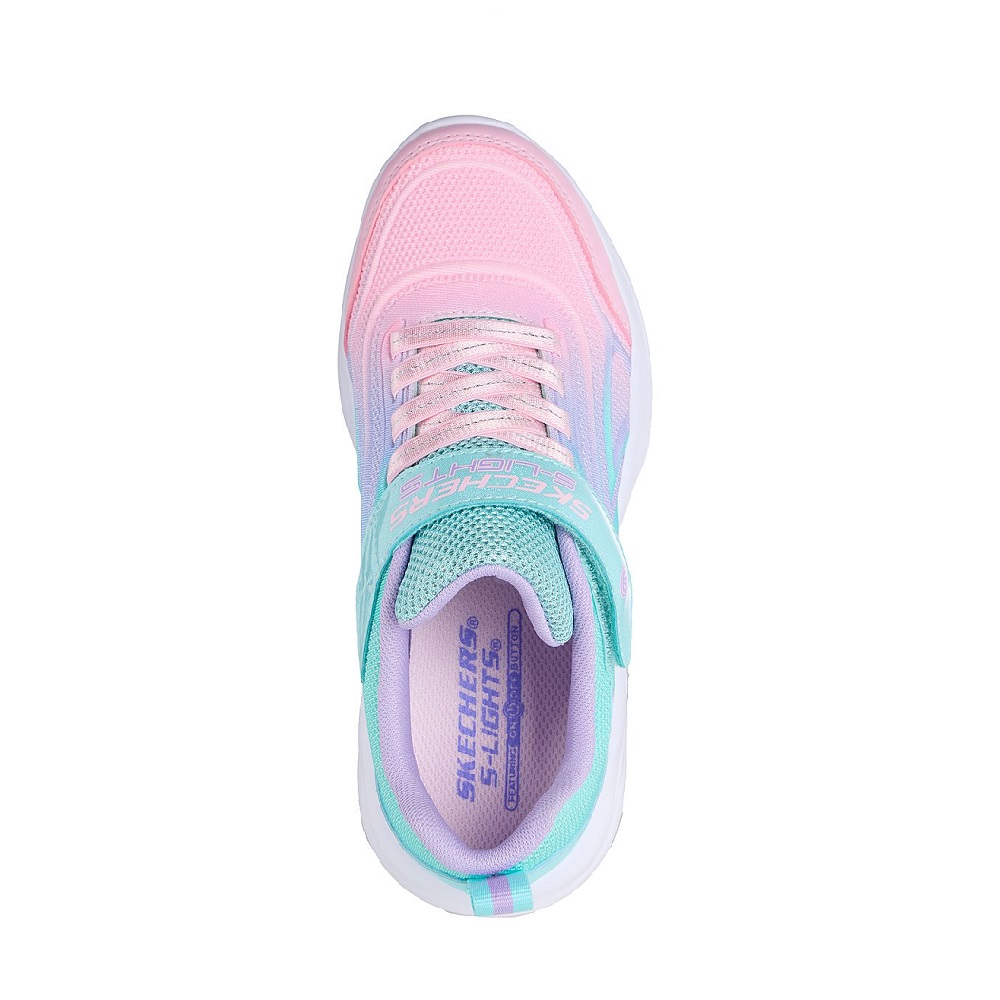 SkechersS-lights παιδικά αθλητικά με φωτάκια για κορίτσι 303713L-AQMT  Collection FW 2025