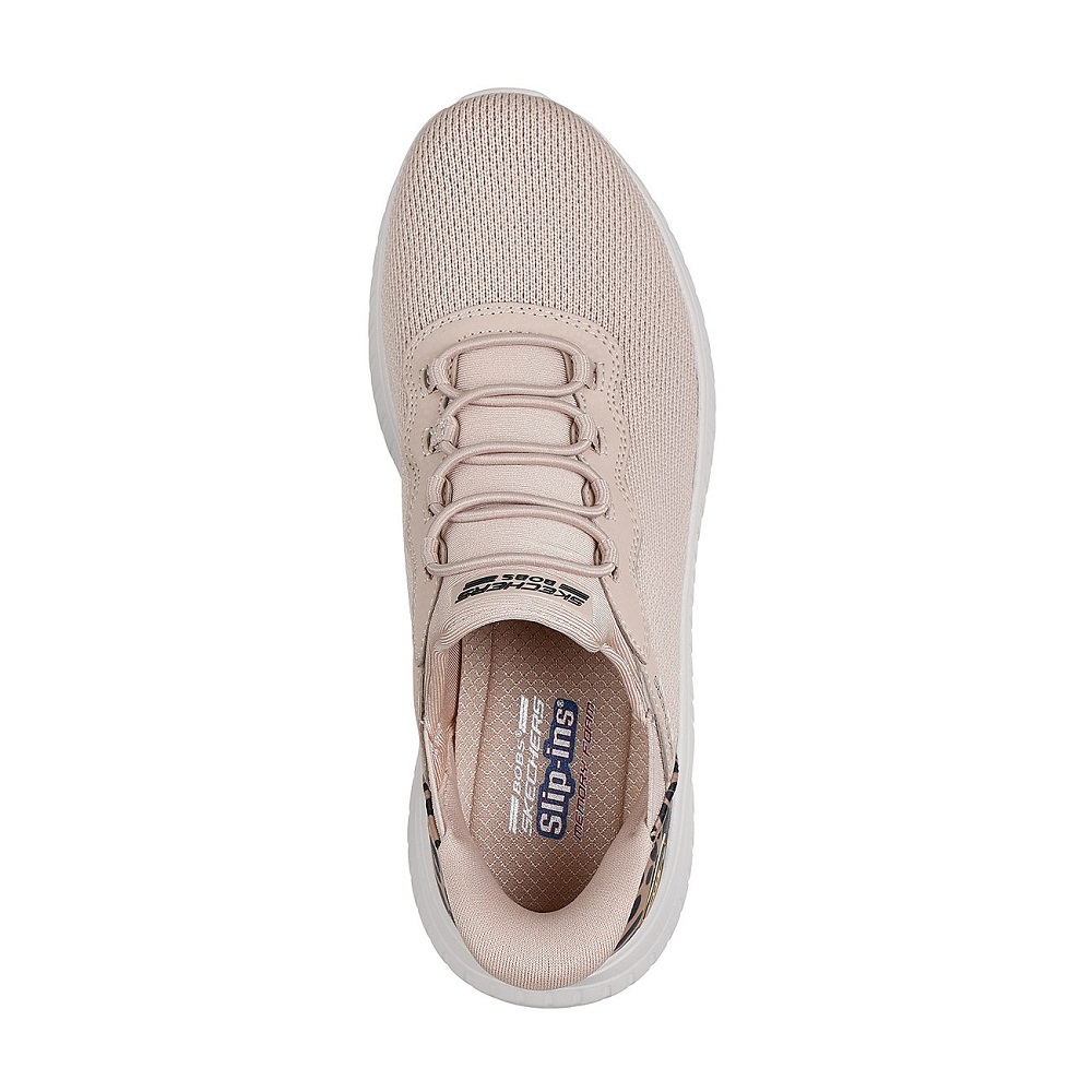SKECHERS Γυναικεία Sneaker Μπέζ Bobs Squad Chaos - Seize The Hour 117499-NAT