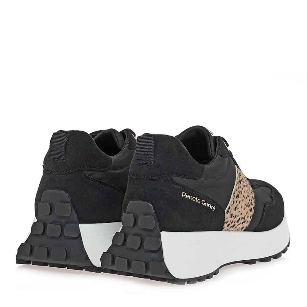 Γυναικείο sneaker σε μαύρο/λεοπάρ χρώμα  Renato Garini  V119R70233Ν0