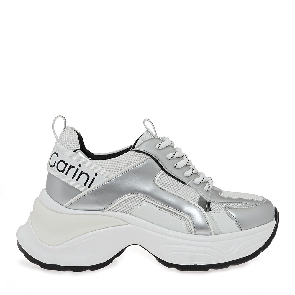Γυναικείο sneaker σε ασπρο/ασημί χρώμα Renato Garini  V119R7453480