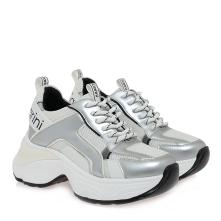 Γυναικείο sneaker σε ασπρο/ασημί χρώμα Renato Garini  V119R7453480 2
