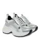 Γυναικείο sneaker σε ασπρο/ασημί χρώμα Renato Garini  V119R7453480-1