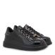 Γυναικείο sneaker σε μαύρο λουστρίνι Renato Garini  V119R25827Ε4  Collection SS2025-1