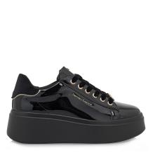 Γυναικείο sneaker μαύρο λουστρίνι Renato Garini  V119R885322Χ Collection FW 2025