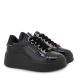 Γυναικείο sneaker μαύρο λουστρίνι Renato Garini  V119R885322Χ Collection FW 2025-1