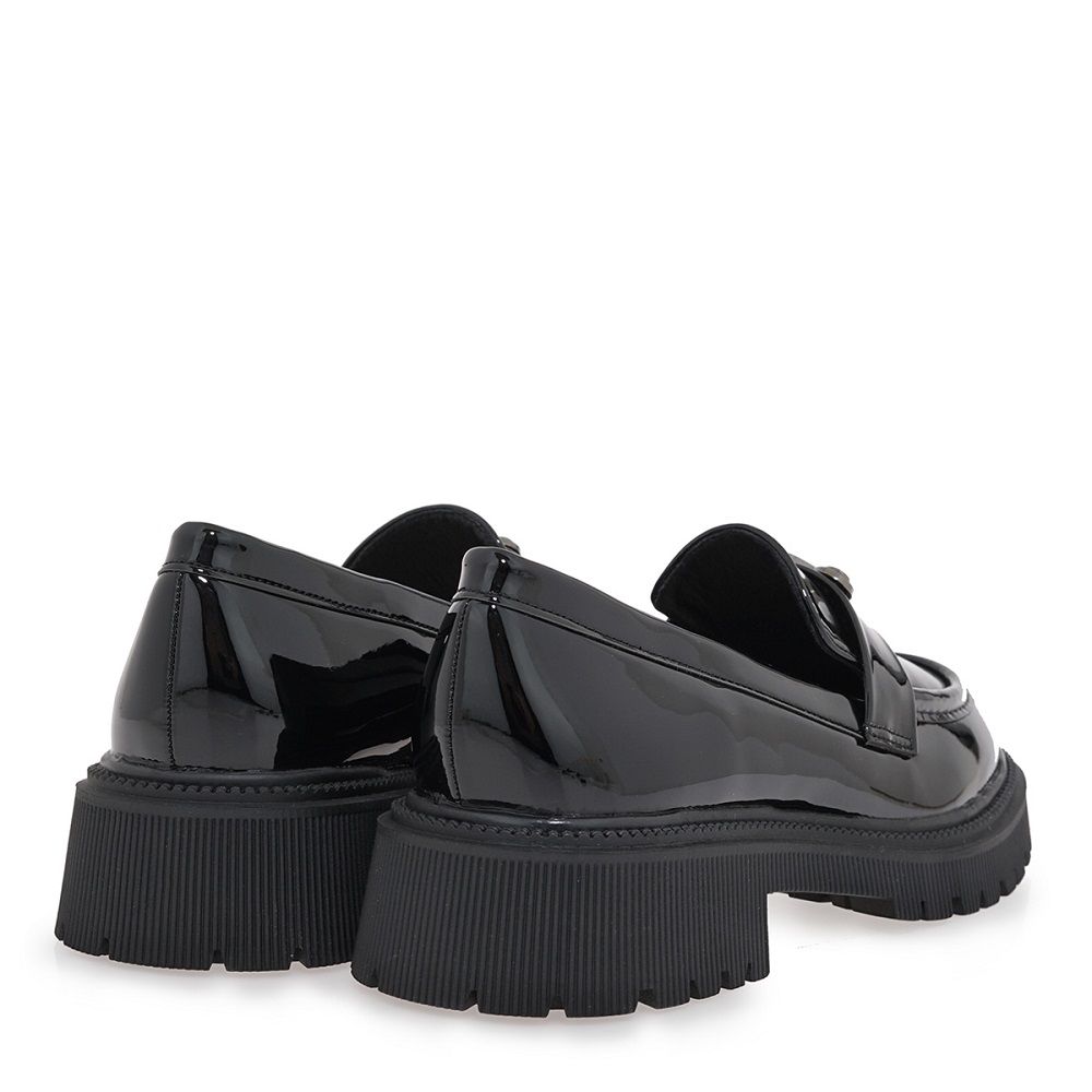 Loafer για κορίτσι σε μαύρο λουστρίνι Exe Kids  VΑ84W1022007  Collection FW 2025