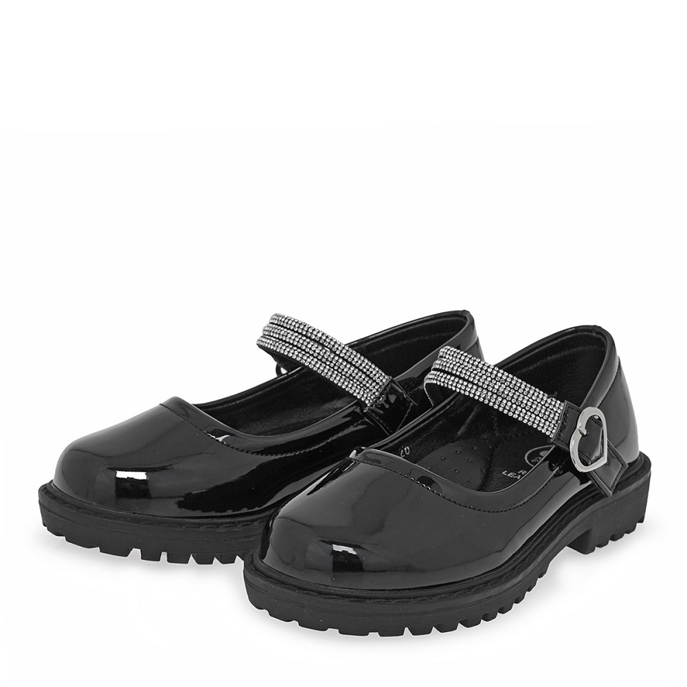 Μπαλαρίνα/Mary Jane για κορίτσι σε μαύρο λουστρίνι Exe Kids VΑ7007891007
