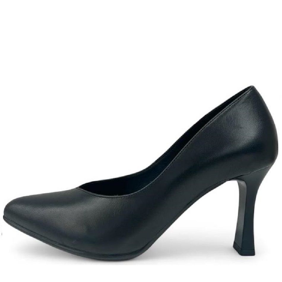 Γυναικεία δερμάτινη γόβα σε μαύρο χρώμα Ragazza  017