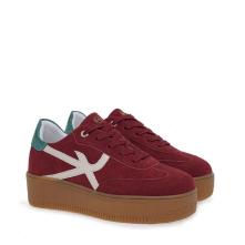 Γυναικείο δερμάτινο sneaker σε μπορντό σουέτ χρώμα Renato Garini V119R93435N5  Collection FW 2025 2