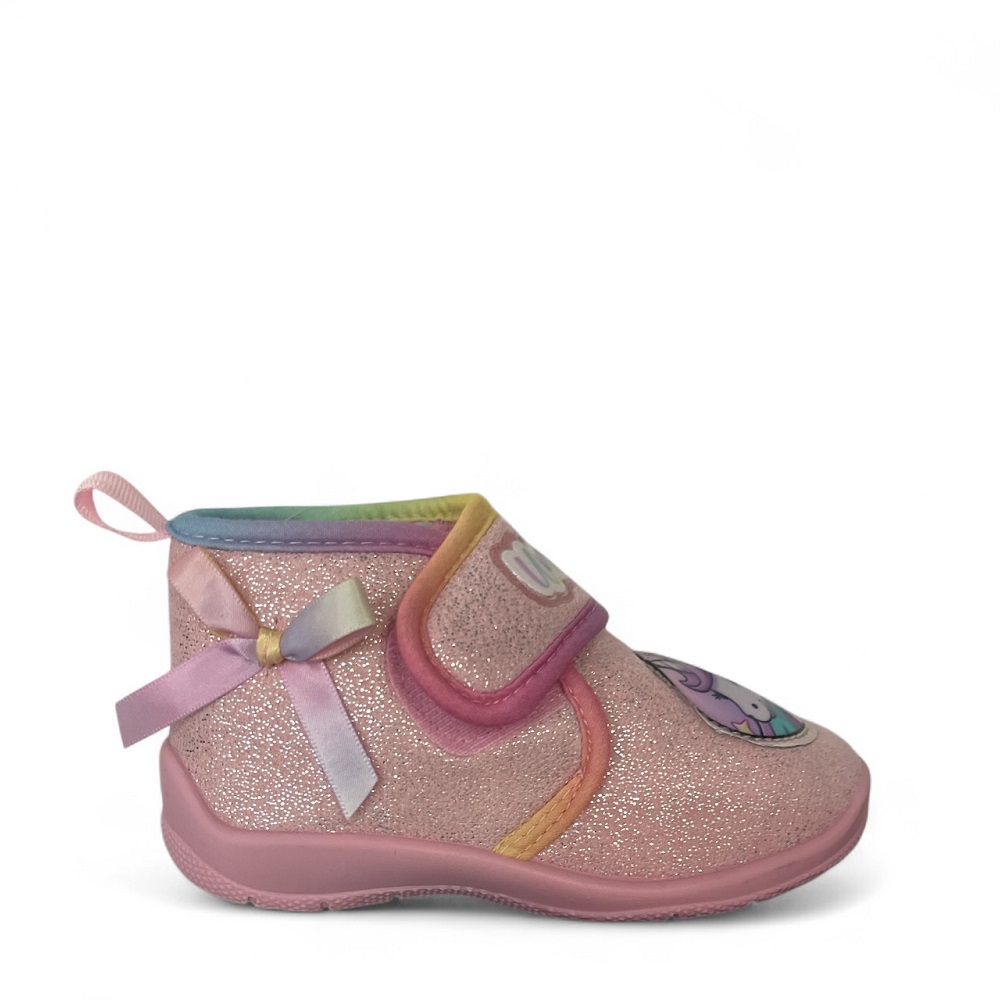 Παιδική παντόφλα για κορίτσι με φωτάκια μονόκερος S8010167Τ