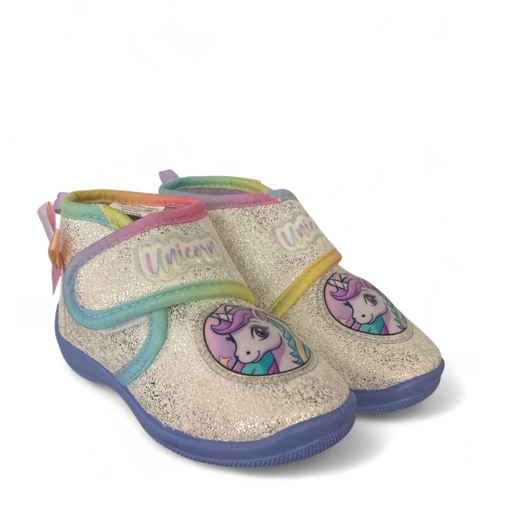 Παιδική παντόφλα για κορίτσι με φωτάκια μονόκερος S8010167Τ