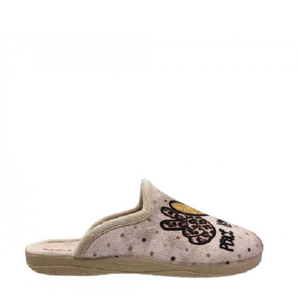 Adams Shoes Γυναικεία χειμερινή παντόφλα σε μπεζ χρώμα  1-624-25584-29 Collection FW 2025