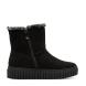 Γυναικείο μποτάκι σε μαύρο suede με γούνα Marco Tozzi  2-26416-45  001-0