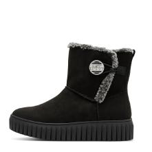 Γυναικείο μποτάκι σε μαύρο suede με γούνα Marco Tozzi  2-26416-45  001 2