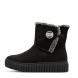 Γυναικείο μποτάκι σε μαύρο suede με γούνα Marco Tozzi  2-26416-45  001-1