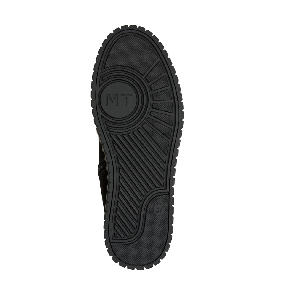 Γυναικείο μποτάκι σε μαύρο suede με γούνα Marco Tozzi  2-26416-45  001