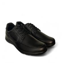 Ανδρικό ανατομικό μοκασίνι δέρμα δετό σε μαύρο χρώμα IMAC  ΙΜΑ/851460  Collection FW 2025 2