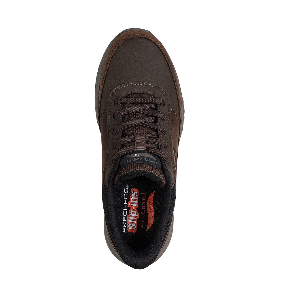 Ανδρικά Ανατομικά Sneakers Skechers Arch Fit 210981-COC Καφέ Collection FW 2025
