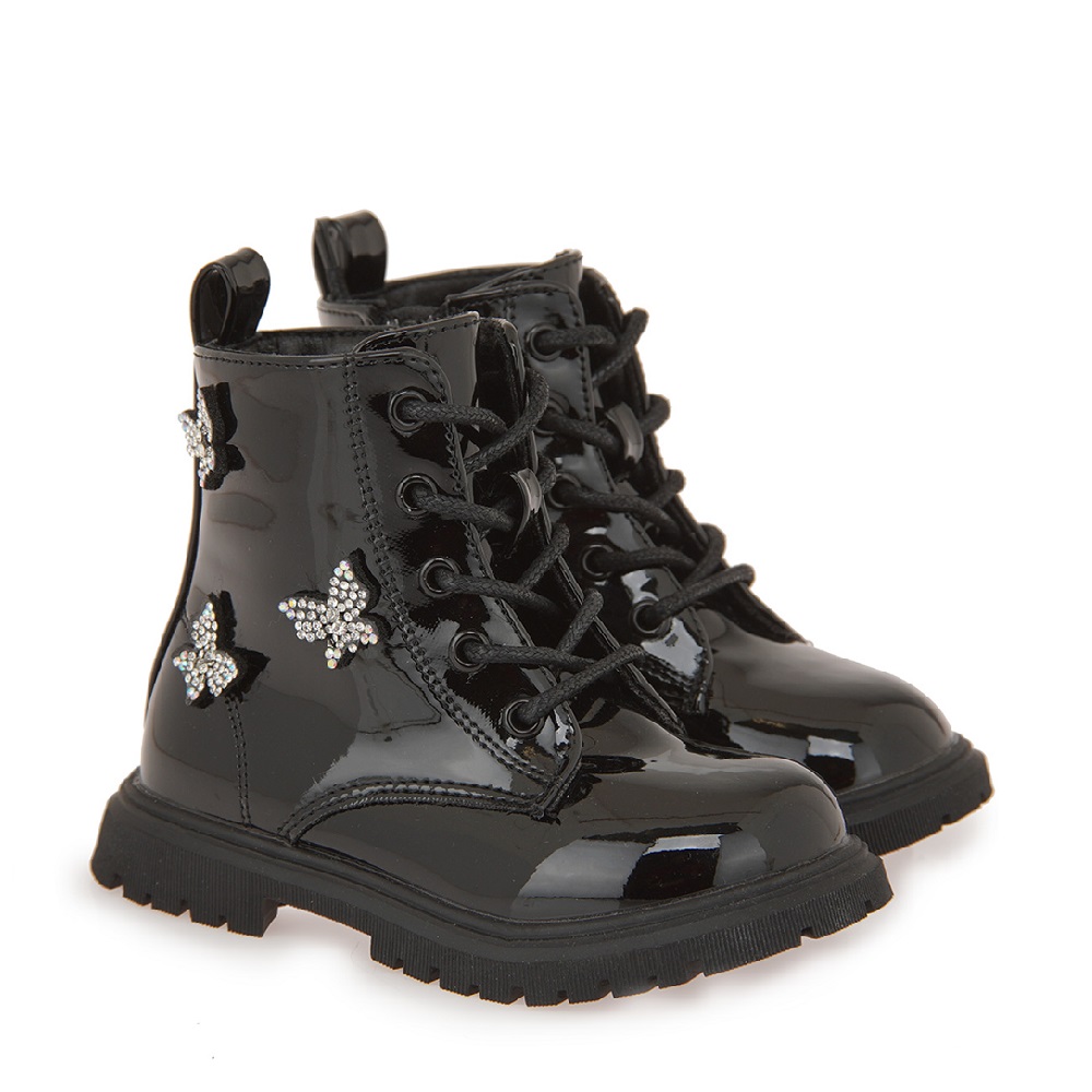 Μποτλακια για κορίτσι σε μαύρο λουστρίνι EXE Kids  VΑ21U5131007