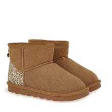 Μποτάκι για κορίτσι καστόρι δέρμα ταμπά Renato Garini  VΑ39W2522534 Collection GW 2025 2