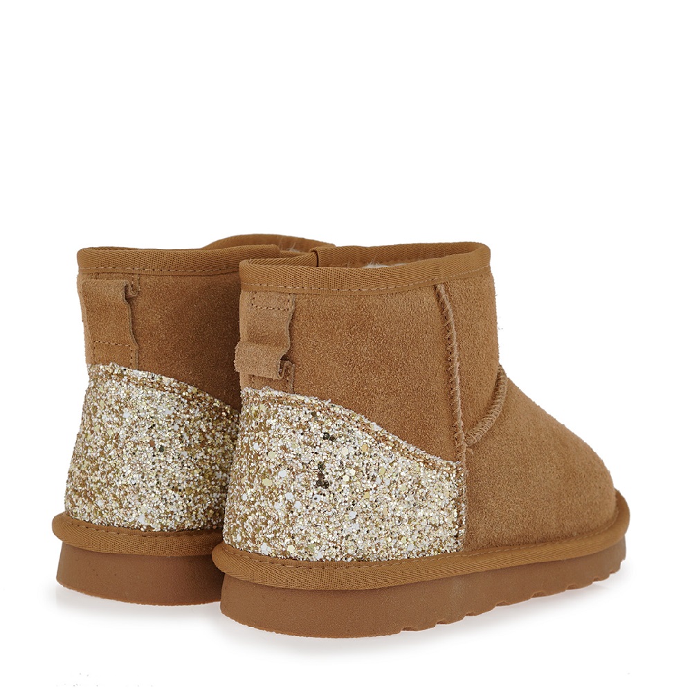 Μποτάκι για κορίτσι καστόρι δέρμα ταμπά Renato Garini  VΑ39W2522534 Collection GW 2025